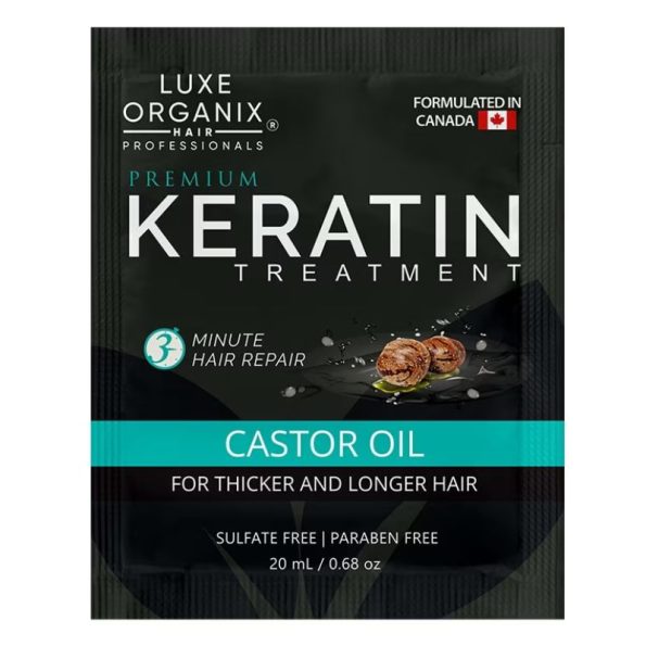 Luxe Organix Premium Keratin Treatment Castor Oil for thicker & longer hair, a 3 minuted hair repair | Filipino Beauty Products NZ, Shop Filipino Beauty Brands NZ