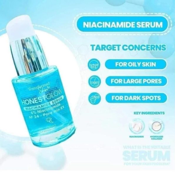 Target Concerns of Transformed Skin Honest Glow Niacinamide Serum | Filipino Beauty Products NZ, Shop Filipino Beauty Brands NZ