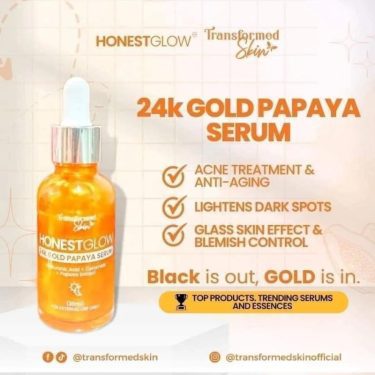 Benefits Transformed Skin Honest Glow 24k Gold Papaya Serum | Filipino Beauty Products NZ, Shop Filipino Beauty Brands NZ, Filipino Skin Care Shop Nz