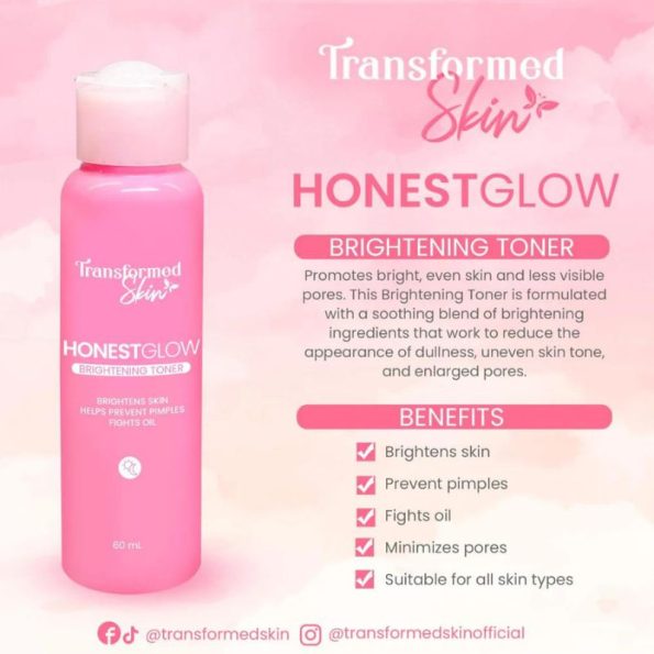 Benefits Transformed Skin Honest Glow Brightening Toner | Filipino Beauty Products NZ, Shop Filipino Beauty Brands NZ, Filipino Skin Care Shop Nz