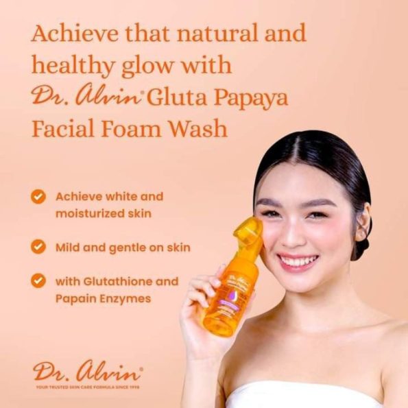 Benefits of DR. Alvin Gluta-Papaya Facial Foam Cleanser | Filipino Beauty Products NZ, Shop Filipino Beauty Brands NZ, Filipino Skin Care Shop Nz