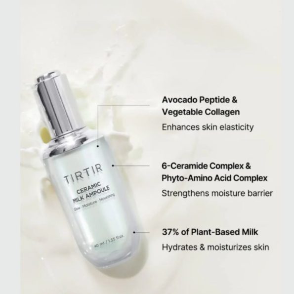 Ingredients TIRTIR Ceramic Milk Ampoule 40ml | Korean Beauty Products NZ