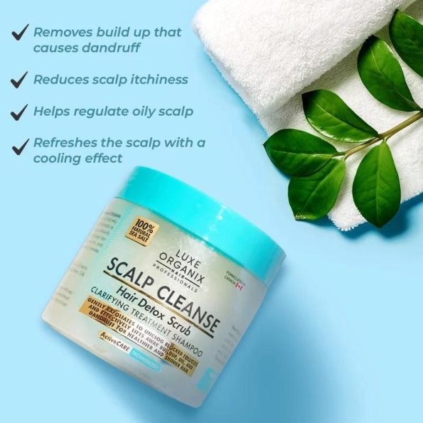 Benefits of using Luxe Organix Scalp Cleanse Hair Detox Scrub 220g | Filipino Beauty Products NZ, Shop Filipino Beauty Brands NZ, Filipino Skin Care Shop Nz