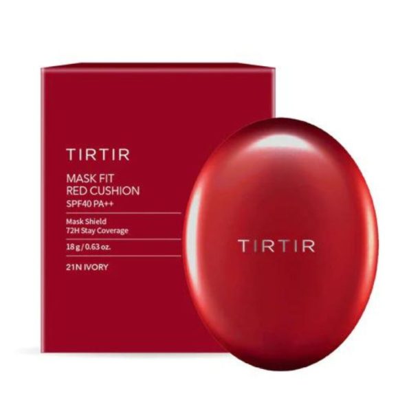 TIRTIR Mask Fit Red Cushion with spf40 pa++ mask shield 72h stay coverage | 21n ivory | Korean Beauty Products NZ