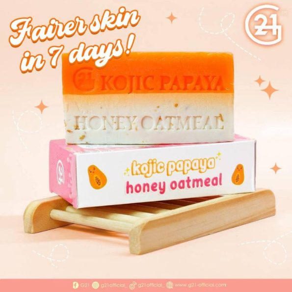 G21 kojic papaya honey oatmeal duo face and body soap 150g | Filipino Beauty Products NZ, Shop Filipino Beauty Brands NZ, Filipino Skin Care Shop Nz