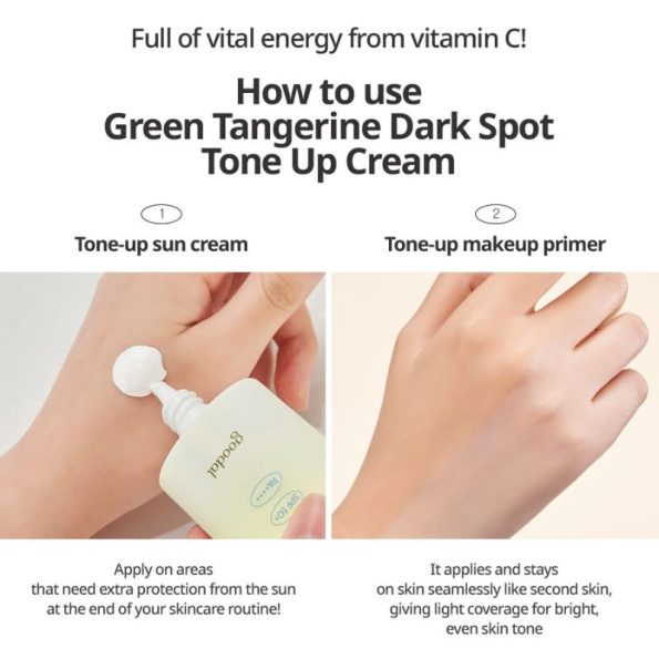 Steps-Goodal Green Tangerine Vita C Dark Spot Care Tone Up Cream | Korean Beauty Products NZ