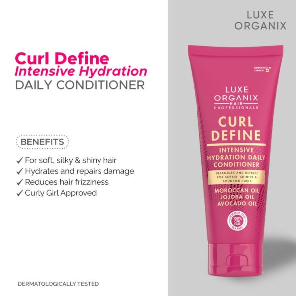 Benefits-Luxe Organix Curl Define Intensive Hydration Daily Conditioner | Filipino Beauty Products NZ, Shop Filipino Beauty Brands NZ, Filipino Skin Care Shop Nz