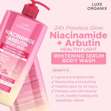 Benefits-Luxe Organix Niacinamide + Arbutin Body Wash | Filipino Beauty Products NZ, Shop Filipino Beauty Brands NZ, Filipino Skin Care Shop Nz