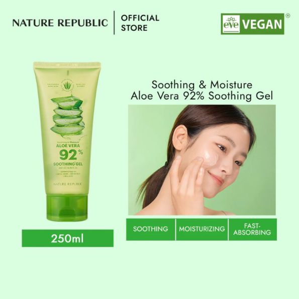 Benefits-Nature Republic Aloe Vera 92% Soothing Gel | Korean Beauty Products NZ