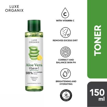 Luxe Organix Aloe Vera 98% Vit C Hydrabright Toner 150ml | Filipino Beauty Products NZ, Shop Filipino Beauty Brands NZ, Filipino Skin Care Shop Nz