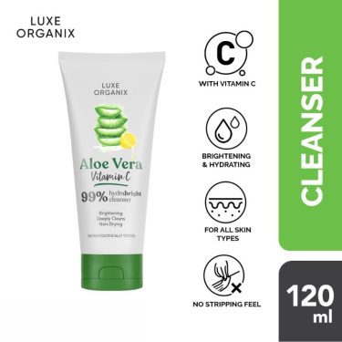 Luxe Organix Aloe Vera 99% Vit C Hydrabright Cleanser 120ml | Filipino Beauty Products NZ, Shop Filipino Beauty Brands NZ, Filipino Skin Care Shop Nz