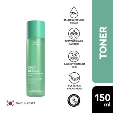 Luxe Organix Cica Rescue Gentle Brightening Toner | Filipino Beauty Products NZ, Shop Filipino Beauty Brands NZ, Filipino Skin Care Shop Nz