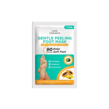 Luxe Organix Gentle Peeling Foot Mask with AHA, Niacinamide & Vitamin C | Filipino Beauty Products NZ, Shop Filipino Beauty Brands NZ, Filipino Skin Care Shop Nz