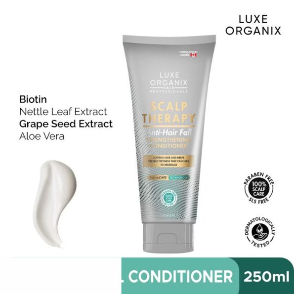 Luxe Organix Scalp Therapy Anti-Hair Fall Strengthening Conditioner 250ml | Filipino Beauty Products NZ, Shop Filipino Beauty Brands NZ, Filipino Skin Care Shop Nz