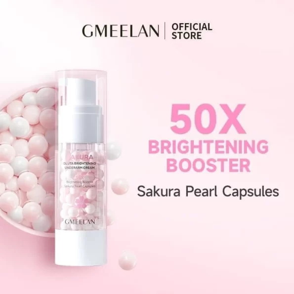 GMEELAN Sakura Gluta Brightening Underarm Cream with Sakura Pearls capsule | Filipino Beauty Products NZ