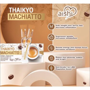 Aishi Thaikyo Macchiato displaying its benefits. | Japanese & Filipino Beauty Products NZ