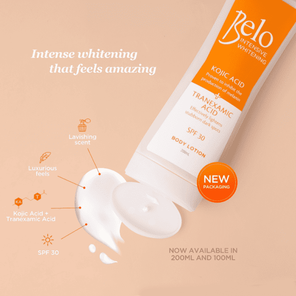 Belo Intensive Whitening Kojic Tranexamic Acid Body Lotion 200mL +100mL spf 30 | Filipino Beauty Products NZ