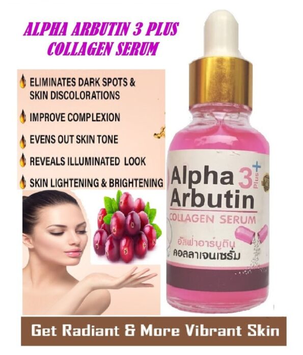 Some of the benefits of Precious Skin Alpha Arbutin 3+ Collagen Serum, for face 10X booster 50ml | Thai Beauty Products NZ