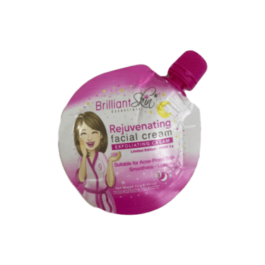 Brilliant Skin Essentials Rejuvenating Facial Cream, Exfoliating Cream, suitable for acne-prone sin, smoothens, lightens skin 13g | Filipino Beauty Products NZ