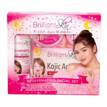 Brilliant Skin Essentials New Advanced Rejuvenating Set includes Kojic Acid Soap, Rejuvenating Facial Toner, Rejuvenating Facial Cream and Sunblock Gel-Cream | Filipino Beauty Products NZ