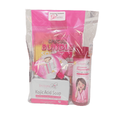 Brilliant Skin Essentials Rejuvenating Set Upsize Bundle includes Kojic Acid Soap, Rejuvenating Facial Toner, Rejuvenating Facial Cream & Sunblock Gel-Cream | Filipino Beauty Products NZ