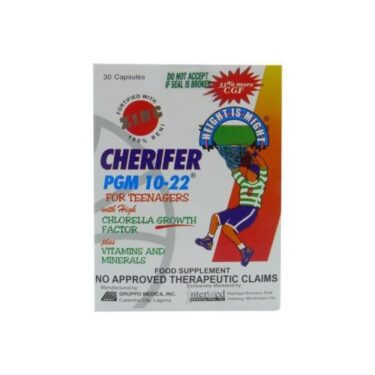 Cherifer PGM 10-22 for teenagers with high CGF (chlorella growth factor plus vitamins & minerals, 30caps |Filipino Skin Care Shop Nz
