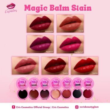 Cris Cosmetics Magic Balm Stain Lip Therapy, Comes in 7 shades: Aquarius, Bare, Blast Babe, Bombshell, Coral, Dahlia and Toasty | Filipino Beauty Products NZ