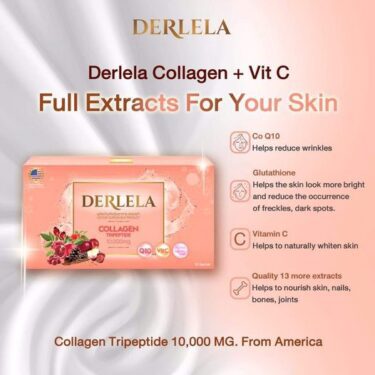 DERLELA Collagen Tripeptide ingredients and its benefits at 150g | Thai Beauty Products NZ