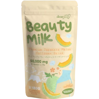 Dear Face Beauty Milk Premium Japanese Melon Collagen Drink 18gx10 sachets | Filipino Beauty Products NZ