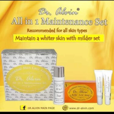 Dr. Alvin All in1 Maintenance Set, recommended for all skin types, maintain a whiter skin | Filipino Beauty Products NZ