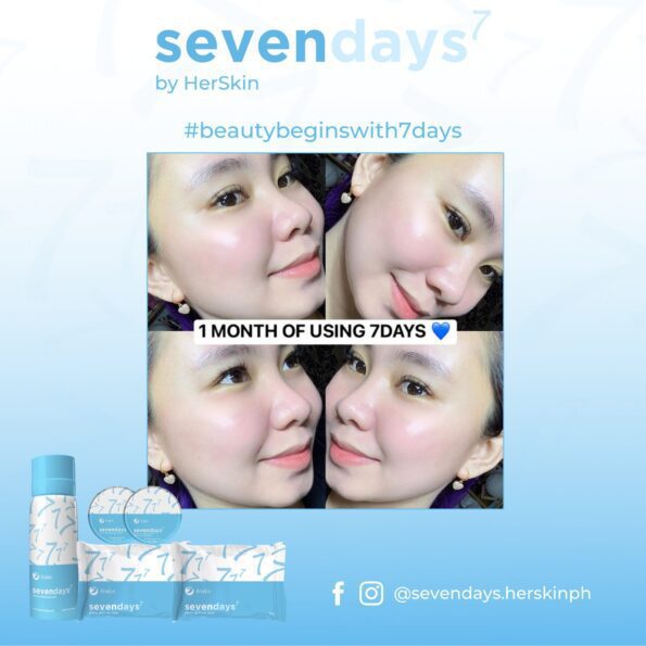 Before & after result by using Her Skin 7 Days Power Exfoliating Set | Filipino Beauty Products NZ