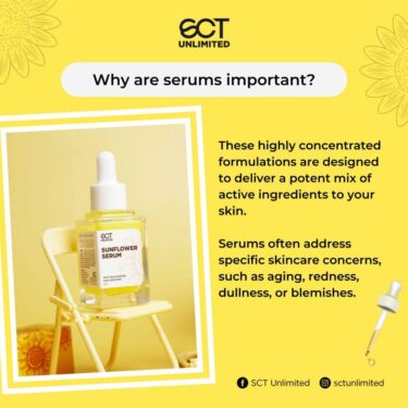 Importance of SCT Unlimited Sunflower Serum with niacinamide & ceramide, 22mL | Filipino Skin Care Shop Nz