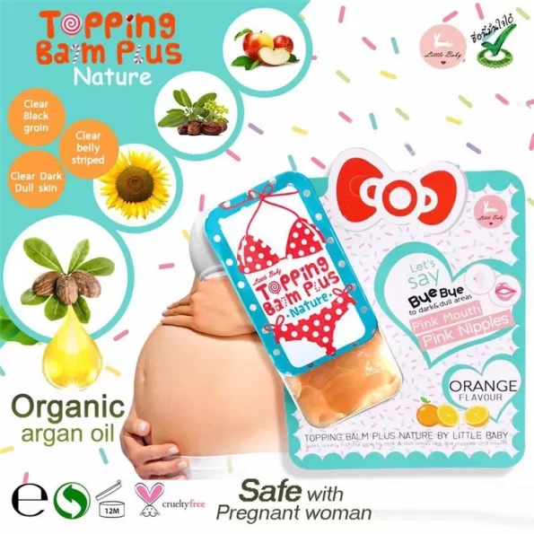 Some of the ingredients inside Little Baby Topping Balm Plus Nature Orange Flavor 30g | Thai Beauty Products NZ