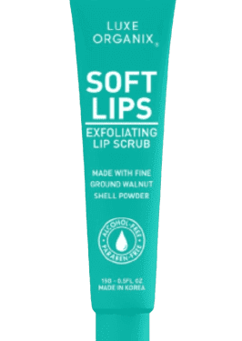 Luxe Organix Soft Lips Exfoliating Lip Scrub made with fine gruond walnut shell powder at 15g | Filipino Skin Care Shop Nz