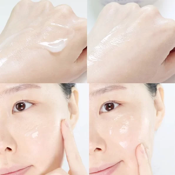 Lady showing the result of Naturie Hatomugi Skin Conditioning Gel 180g | Japanese Beauty Products NZ