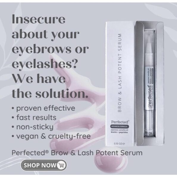 Perfected Brow & Lash Potent Serum with japanese camellia oil, biotin+peptides available in 0.10 oz | Filipino Skin Care Shop Nz