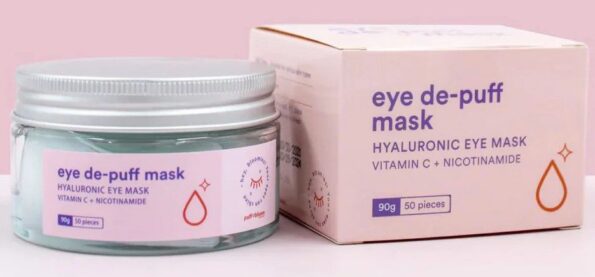 Puff and Bloom Eye de-Puff Mask, hyaluronic eye mask with vitamin c+nicotinamide, 50pcs | Filipino Beauty Products NZ