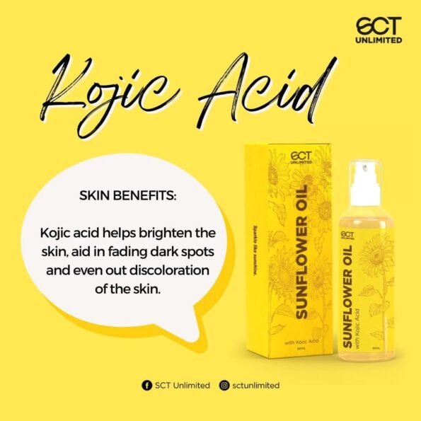 Benefits of Kojic Acid in SCT Unlimited Sunflower Oil 60ml | Filipino Skin Care Shop Nz