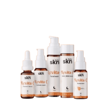 skn Revita C 5in1, includes Facial Wash, AHA/BHA Toner, Sunscreen, Retinol, Vitamin C Serum | Filipino Skin Care Shop Nz