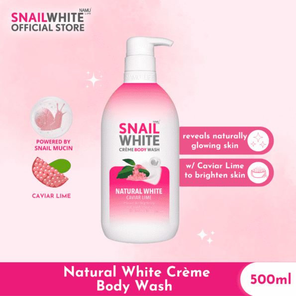 SnailWhite Namu Life Creme Body Wash, natural white with caviar lime at 500ml | Filipino Skin Care Shop Nz