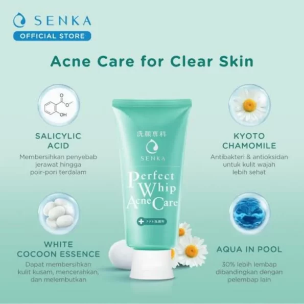 Shiseido SENKA Perfect Whip Medicated Acne Care 120g | Japanese Beauty Products NZ