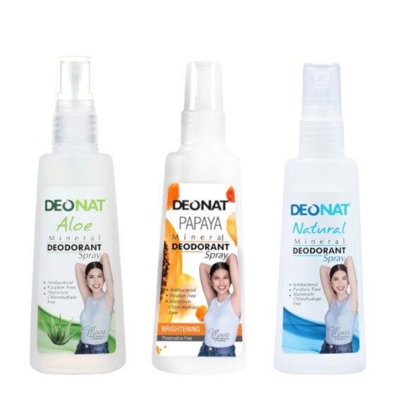 Deonat Deodorant Spray with Aloe, Papaya & Natural Mineral variation | Thai Beauty Products NZ