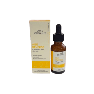 Luxe Organix Age Reverse Collagen Glow Serum, with vitamin A 2.5%, vitamin E & hydrolyzed collagen | Filipino Beauty Products NZ