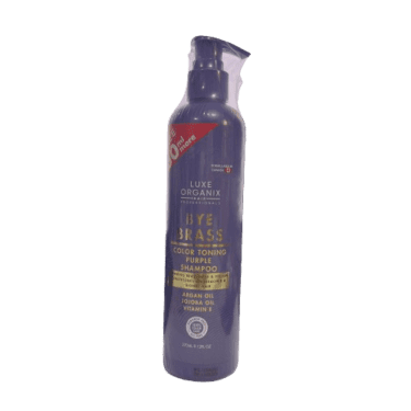 Luxe Organix Bye Brass Color Toning Purple Shampoo, with argan oil, jojoba oil & vitamin e | Filipino Beauty Products NZ
