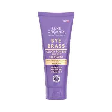 Luxe Organix Bye Brass Color Toning Purple Treatment, with argan oil, jojoba oil & vitamin e | Filipino Beauty Products NZ