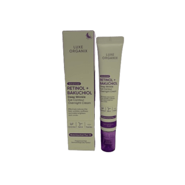Luxe Organix Deep Wrinkle Eye Contour Overnight Cream, with advanced retinol+bakuchiol | Filipino Beauty Products NZ