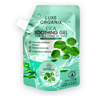 Luxe Organix Cica Soothing Gel for all types of skin, fragrance free with centella asiatica extract, madecassoside & calendula extracts | Shop Filipino Beauty Brands NZ