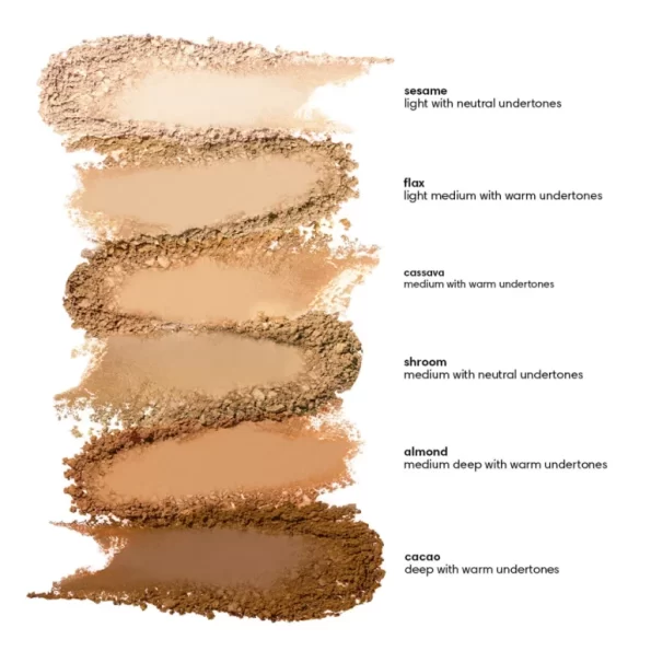 Sunnies Face Skin So Good The Powder with 6 shades Almond, Cacao, Cassava, Flax, Sesame & Shroom | Filipino Beauty Products NZ, Korean Beauty Products NZ