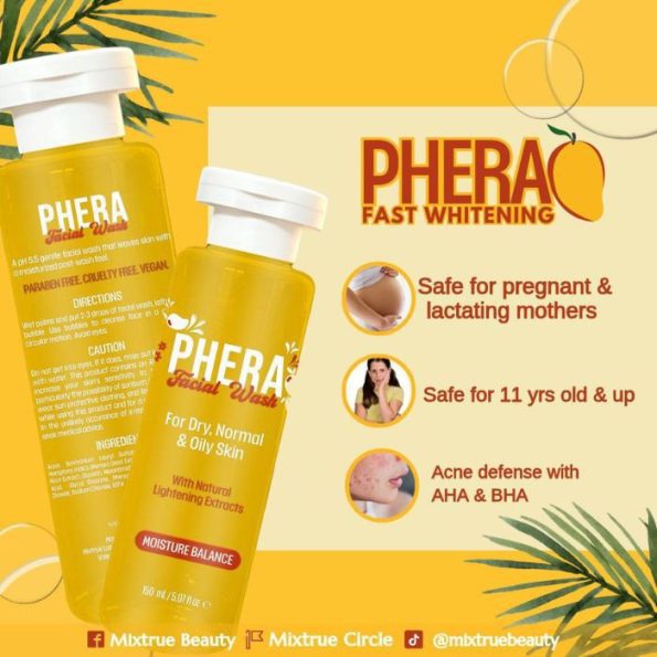 Mixtrue Beauty PHERA Herbal Facial Wash Features | Filipino Beauty Products NZ, Shop Filipino Beauty Brands NZ, Filipino Skin Care Shop Nz