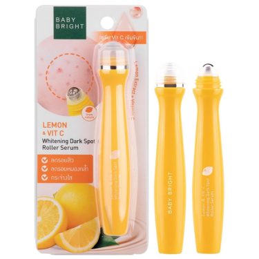 Baby Bright LEMON & VIT C Whitening Dark Spot Roller Serum 15ml | Thai Beauty Products NZ